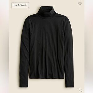 NWT JCrew Black Tissue Turtleneck